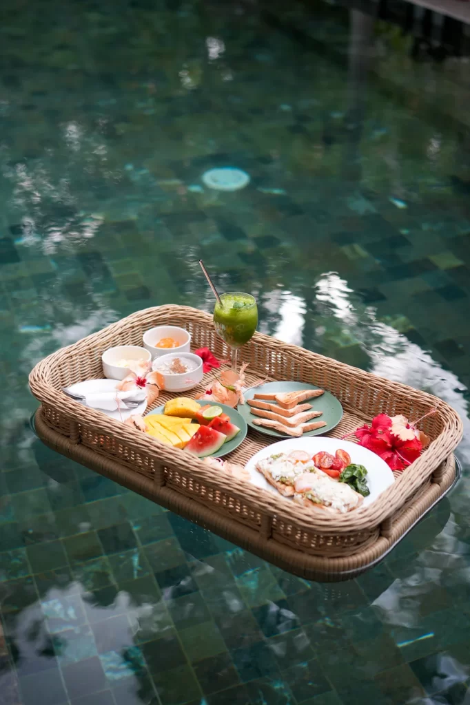 Breakfast prepared and set at Medusa Bungalow, cooked to the guest’s constitution